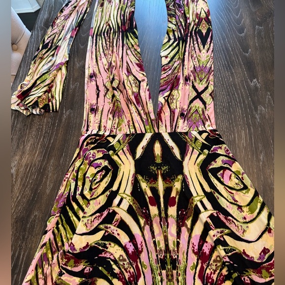🟢 VIBRANT PATTERN HALTER/INFINITY MAXI DRESS-ONE SIZE - Picture 3 of 5